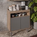 Ver imagem 2 de Balcão Aparador Buffet Cantinho do Café 71cm Lice M24 Freijó/grafite - Mpozenato
