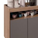 Ver imagem 6 de Balcão Aparador Buffet Cantinho do Café 71cm Lice M24 Freijó/grafite - Mpozenato