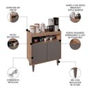 Ver imagem 3 de Balcão Aparador Buffet Cantinho do Café 71cm Lice M24 Freijó/grafite - Mpozenato