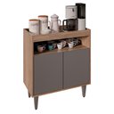 Ver imagem 1 de Balcão Aparador Buffet Cantinho do Café 71cm Lice M24 Freijó/grafite - Mpozenato