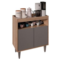 Balcão Aparador Buffet Cantinho do Café 71cm Lice M24 Freijó/grafite - Mpozenato - 1