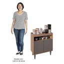 Ver imagem 5 de Balcão Aparador Buffet Cantinho do Café 71cm Lice M24 Freijó/grafite - Mpozenato