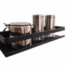Prateleira Utensílios Cozinha Temperos Preto Fosco 30cm - 1