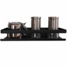 Prateleira Utensílios Cozinha Temperos Preto Fosco 30cm - 4