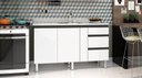 Ver imagem 1 de Gabinete de Cozinha em Aço 1,44m Cozimax – com Amortecedor e Divisor de Talheres:branco