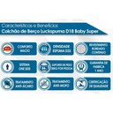 Ver imagem 3 de Colchão Berço Luckspuma D18 Anti-Refluxo Baby Super Pró Saúde (60x130x12) -