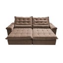 Ver imagem 5 de Sofá Retrátil e Reclinável 2,95m Cama inBox Big Fresh com SoftGel D40 Velupluma Castor