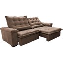 Ver mais imagens de Sofá Retrátil e Reclinável 2,95m Cama inBox Big Fresh com SoftGel D40 Velupluma Castor