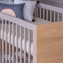 Ver imagem 4 de Berço Multifuncional Carvalho/cinza Americano 2 em 1 Linha Tomi Quater Móveis