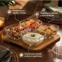 Ver imagem 7 de Petisqueira Monaco com 4 Tigelas de Vidro 280ml e Base de Madeira