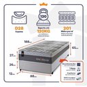 Ver imagem 5 de Cama Box Molas Ensacadas Sheffield 88x188 Cinza King House
