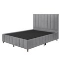 Ver imagem 2 de Conjunto Cama Casal Queen Estofada e Cabeceira 138cm Eva Cinza