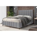 Ver imagem 4 de Conjunto Cama Casal Queen Estofada e Cabeceira 138cm Eva Cinza