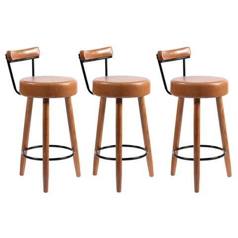 Kit 3 Banquetas Alta Milão Bar Cozinha Balcão Couro Pu