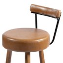 Ver imagem 3 de Kit 3 Banquetas Alta Milão Bar Cozinha Balcão Couro Pu