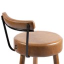 Ver imagem 4 de Kit 3 Banquetas Alta Milão Bar Cozinha Balcão Couro Pu