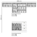 Ver imagem 4 de Cozinha Modulada 4 Pecas 280 Cm Ce757 Americana Branco Henn