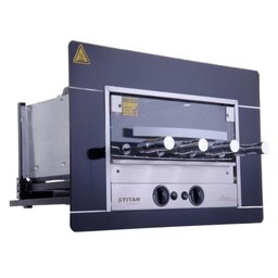 Churrasqueira a Gás de Embutir Titan Titanium Preto 4 Espetos Rotativos 220v - 1