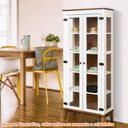 Ver imagem 2 de Cristaleira Bia 2 Portas Cor Branco com Amendoa 180 Cm - 62924