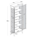 Ver imagem 3 de Cristaleira Bia 2 Portas Cor Branco com Amendoa 180 Cm - 62924
