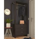 Ver imagem 1 de Estante Closet com 3 Gavetas e 1 Cabideiro - Grafite