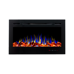 Lareira Elétrica Aquecedor Preta 36 Polegadas 3d Chaleur Brasil 110w