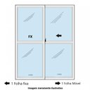 Ver imagem 3 de Porta de Alumínio de Correr com 2 Folhas Branco 210x160 -"e"