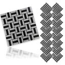 Ver imagem 1 de Pastilha de Vidro Adesiva Kit 16 Uni Parede Cozinha Sala Banheiro Decorativa Moderna Requintado Refo
