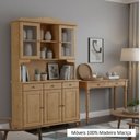 Ver imagem 2 de Kit 2 Peças Cristaleira 5 Portas e Aparador 2 Gavetas 100% Madeira Maciça - Linha Rubi Finestra Móveis