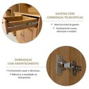Ver imagem 7 de Kit 2 Peças Cristaleira 5 Portas e Aparador 2 Gavetas 100% Madeira Maciça - Linha Rubi Finestra Móveis