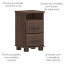 Ver imagem 4 de Kit 02 Mesas de Cabeceira Madeira Maciça 44 Cm 2249 Cafe Milani Store