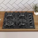 Ver imagem 1 de Cooktop Tripla Chama Itatiaia Itamaster 4 Bocas Vidro Temperado Preto Bivolt