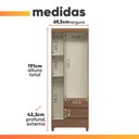 Ver imagem 3 de Guarda Roupas Solteiro 3 Portas 2 Gavetas Temis