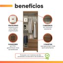 Ver imagem 4 de Guarda Roupas Solteiro 3 Portas 2 Gavetas Temis