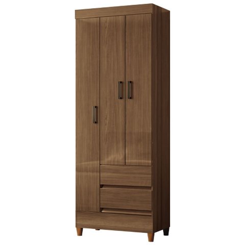 Guarda Roupas Solteiro 3 Portas 2 Gavetas Temis