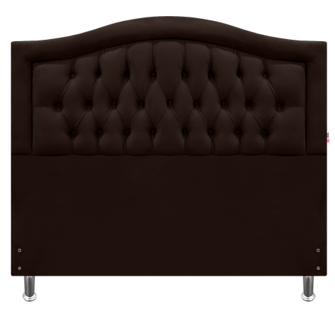 Cabeceira Cama King Capitone Sophia Provençal Suede Marrom 120 Rbl