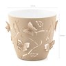 Kit 3 Vasos de Flores Plantas Cachepot 3D Floreira de Mesa Decor 700ml Plasvale Pequeno Borboletas - 3