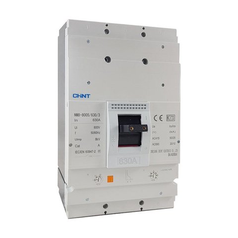 Disjuntor Caixa Moldada | 630A 750V 3 Polos | NM8-800S/3P | Chint