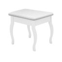 Ver imagem 5 de Penteadeira Camarim Luna com Banqueta Almofadada Branco - Móveis Luapa