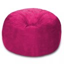 Ver imagem 1 de Puff Redondo 80x20 em Suede Pink com Enchimento