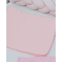 Ver imagem 3 de Manta Cueiro Bebê Malha com Pompom 70x80cm: Rosa Bebê