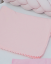 Ver imagem 3 de Manta Cueiro Bebê Malha com Pompom 70x80cm: Rosa Bebê