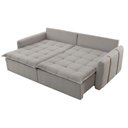 Ver imagem 5 de Sofá Cama Veludo em Madeira Eucalipto 280cm Meu Sofá Online B026 Veludo Prata
