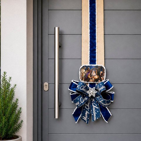 Escapulário Natalino Nascimento Cristo Decoração Porta 2,5m