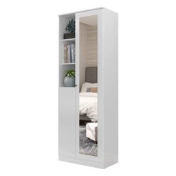 Sapateira Multiuso Organizador 2 Portas Lince com Espelho Espresso Móveis - 1
