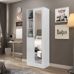 Sapateira Multiuso Organizador 2 Portas Lince com Espelho Espresso Móveis - 2