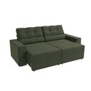 Ver imagem 2 de Sofá Retrátil Domus 228cm Suede Mescla Verde Kappesberg