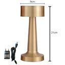 Ver imagem 3 de Luminaria de Mesa Abajur Nox Dourada 3W 180lm Bivolt Bateria Recarregável Dimerizável 3.000K IP20 - 