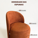 Ver imagem 3 de Puff Decorativo Roma com Encosto Orgânico Banqueta para Penteadeira Quarto Sala e Recepção