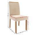 Ver imagem 3 de Kit 2 Cadeiras Estofadas Madeira Tauari 20227 Suede Nude Molci